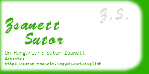 zsanett sutor business card